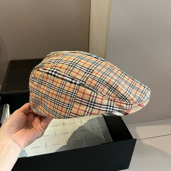 위핑,버버리 BURBERRY 로고 모던 빈티지 캐주얼 베레모