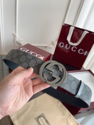 구찌 GUCCI 클래식 캐주얼 남성 벨트 4.0cm