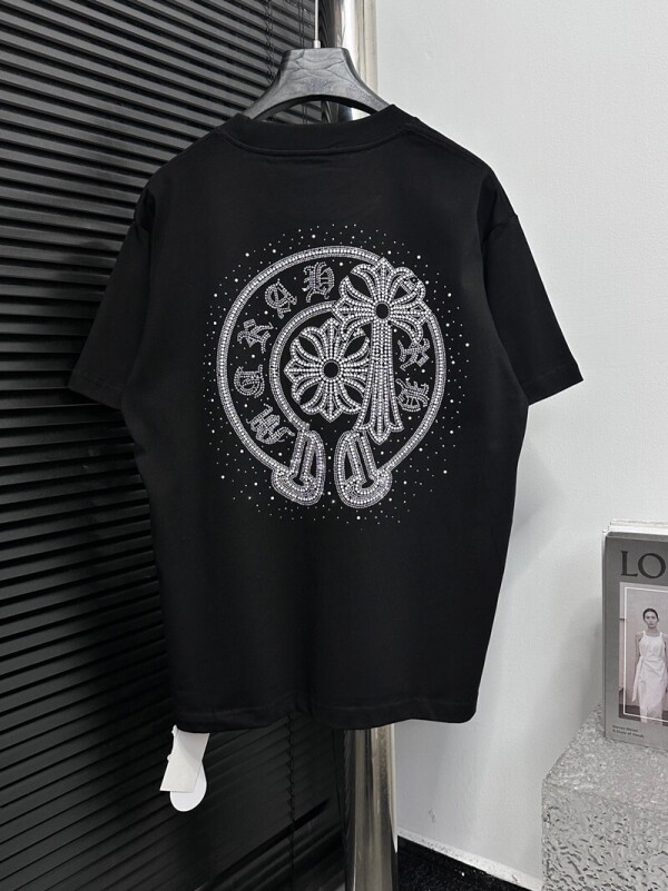위핑,크롬하츠 Chrome Hearts 남녀 공용 로고 트렌디 캐주얼 반팔 티셔츠