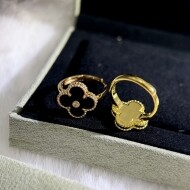 반클리프 Van Cleef & 아르펠 큐빅 반지 로즈 골드 투톤