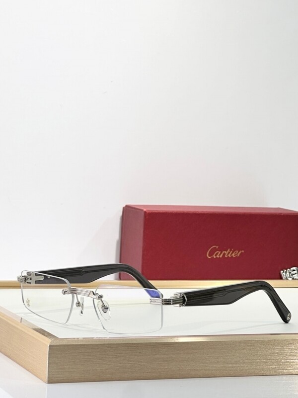 위핑,까르띠에 Cartier 남성 비즈니스 캐주얼 무테 안경 CT0537S 55口18-145