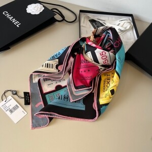 샤넬 CHANEL 모던 디자인 패턴 캐주얼 스카프