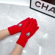 크롬하츠 Chrome Hearts 십자가 로고 남녀 니트 장갑