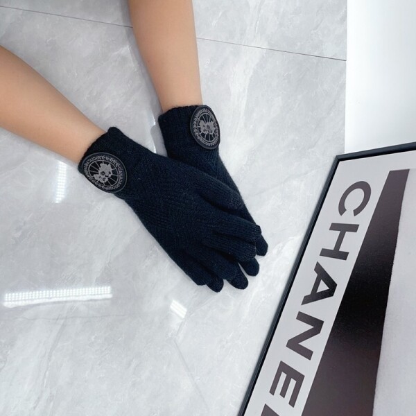 위핑,캐나다구스 Canada Goose 심플 클래식 로고 남녀 니트 장갑