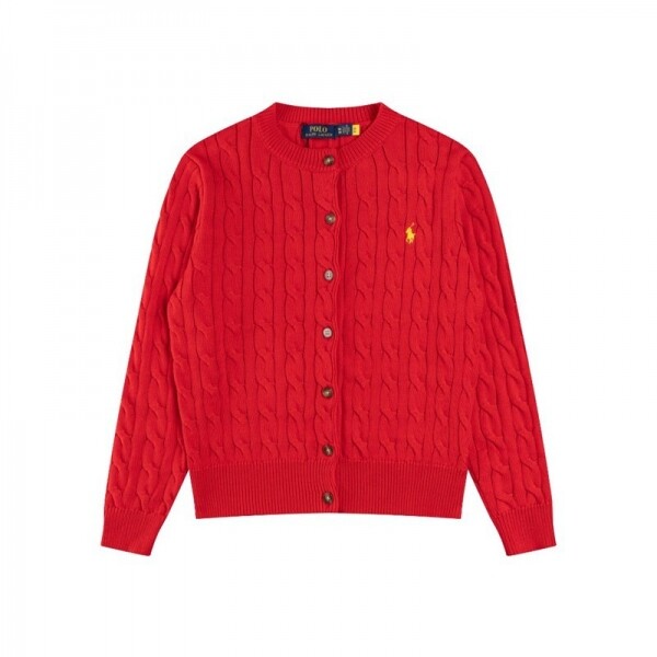 위핑,폴로 랄프로렌 RALPH LAUREN 자수 로고 긴팔 니트 카디건 톱