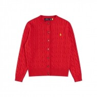 폴로 랄프로렌 RALPH LAUREN 자수 로고 긴팔 니트 카디건 톱