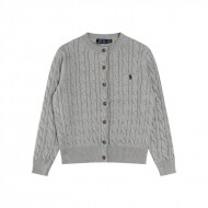 폴로 랄프로렌 RALPH LAUREN 자수 로고 긴팔 니트 카디건 톱