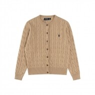 폴로 랄프로렌 RALPH LAUREN 자수 로고 긴팔 니트 카디건 톱