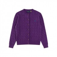 폴로 랄프로렌 RALPH LAUREN 자수 로고 긴팔 니트 카디건 톱