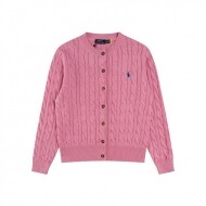 폴로 랄프로렌 RALPH LAUREN 자수 로고 긴팔 니트 카디건 톱