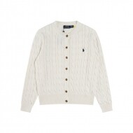 폴로 랄프로렌 RALPH LAUREN 자수 로고 긴팔 니트 카디건 톱