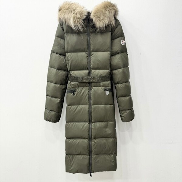 위핑,몽클레르 MONCLER 여성 모던 클래식 후드 롱 다운 재킷 코트