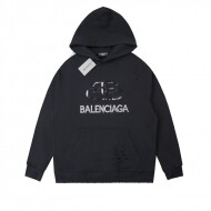 발렌시아가 BALENCIAGA 트렌디한 빈티지 디자인 캐주얼 커플 후드티셔츠