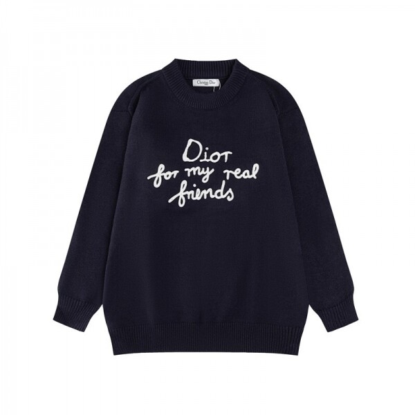 위핑,디올 DIOR 로고 자수 모던 캐주얼 니트