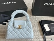 샤넬 CHANEL kelly 클래식 더블 C 토트백 체인 숄더백 블루