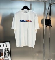 샤넬 CHANEL 로고 디테일 캐주얼 반팔티셔츠 남녀공용
