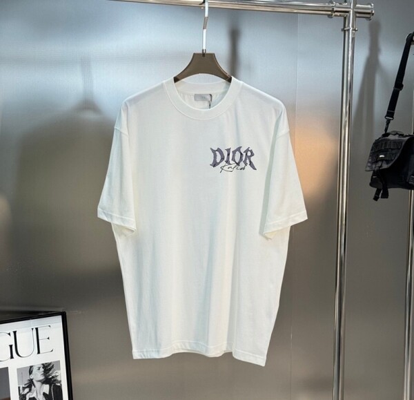 위핑,디올 DIOR 로고 프린트 패션 캐주얼 커플 반팔 티셔츠