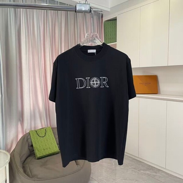 위핑,디올 DIOR 로고 프린트 패션 캐주얼 커플 반팔 티셔츠