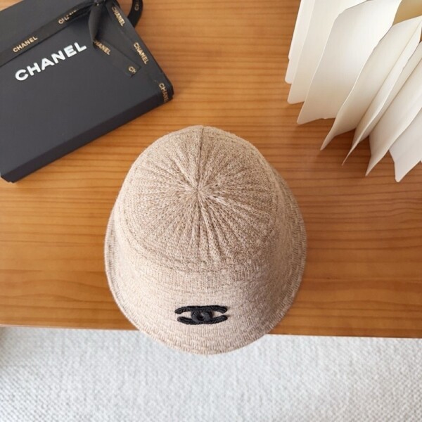 위핑,샤넬 CHANEL 클래식 로고 니트 커플 버킷햇