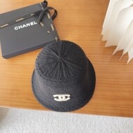 샤넬 CHANEL 클래식 로고 니트 커플 버킷햇