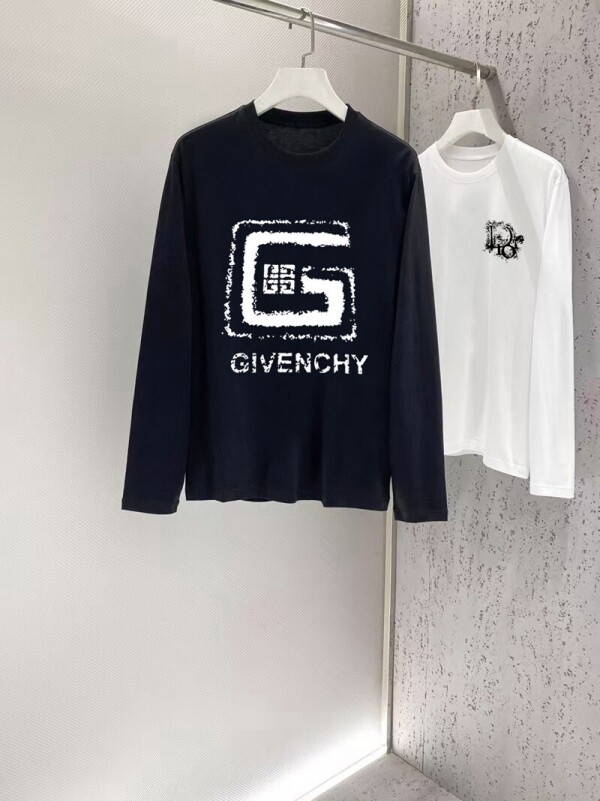 위핑,지방시 Givenchy 모던 클래식 심플 캐주얼 긴팔 티셔츠 남녀공용