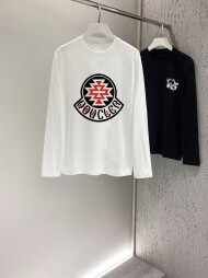 몽클레르 MONCLER 모던 클래식 심플 캐주얼 긴팔 티셔츠 남녀공용