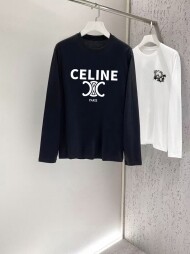 셀린느 CELINE 모던 클래식 디자인 캐주얼 긴팔 티셔츠 남녀공용
