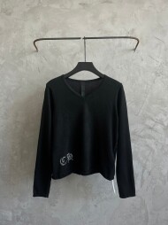 크롬하츠 Chrome Hearts 클래식 로고 브이넥 니트 티 긴팔