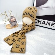 샤넬 CHANEL 더블C로고비니+니트스카프세트