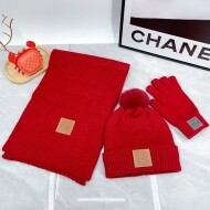 로에베 LOEWE 더블C로고비니+니트스카프세트