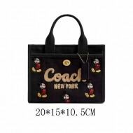 코치 여성가방 X Disney Tote 토트 백 20 미키마우스 프린트 핸드백 CAF76