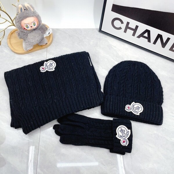 위핑,몽클레르 MONCLER 아웃도어비니+니트머플러+장갑 세트