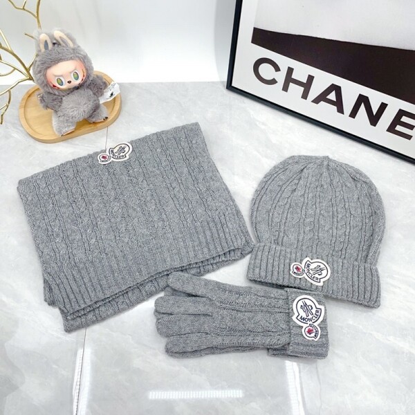 위핑,몽클레르 MONCLER 아웃도어비니+니트머플러+장갑 세트