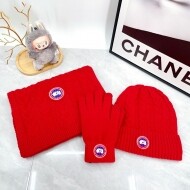 캐나다구스 Canada Goose 아웃도어비니+니트머플러+장갑 세트