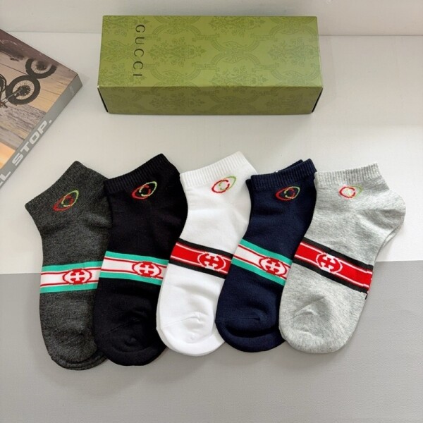 위핑,구찌 GUCCI 사계절 입기 순면스판 남녀 발목양말