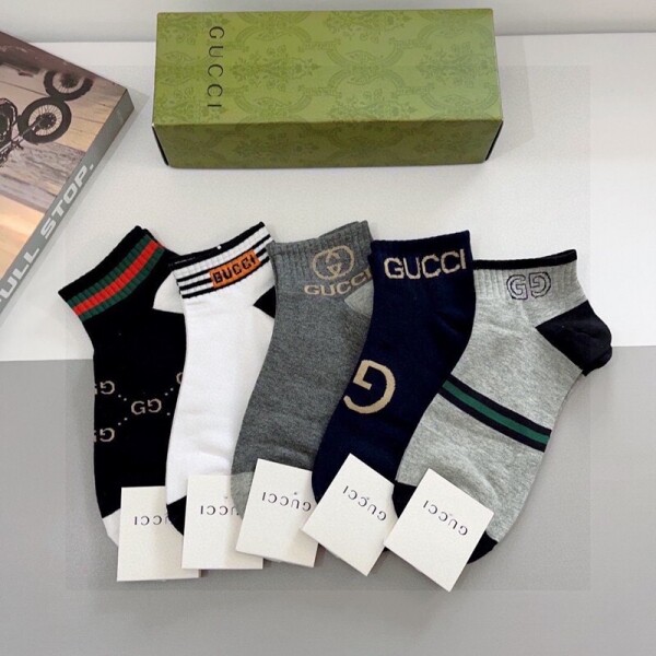 위핑,구찌 GUCCI 사계절 입기 순면스판 남녀 발목양말