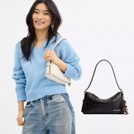 코치토피아 알터 이고 스몰 숄더백 체커보드 업크래프티드 가죽 CAO22