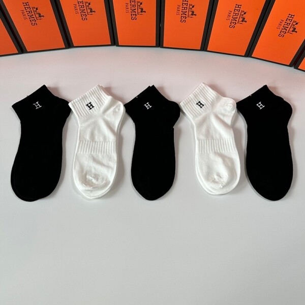 위핑,에르메스 Hermès 신상 모던 스트레치 남녀 발목양말