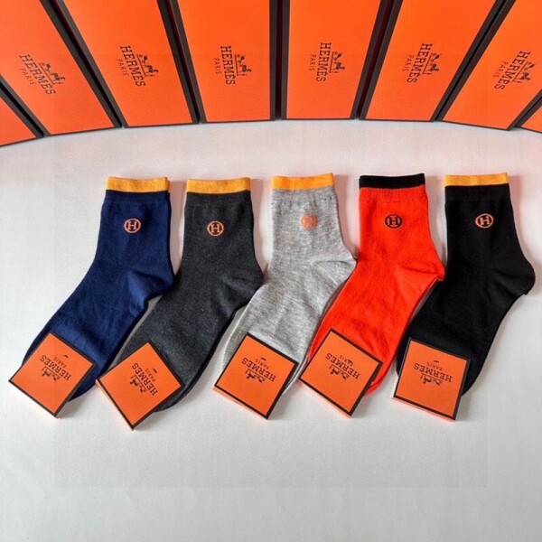 위핑,에르메스 Hermès 신상 모던 스트레치 남녀 발목양말