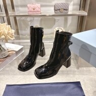 프라다 PRADA 클래식 삼각 로고 하이힐 부츠