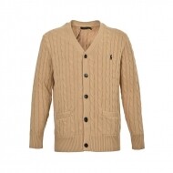 폴로 랄프로렌 RALPH LAUREN 클래 자수 로고 꽈배기 짜임 커플 카디건 스웨터