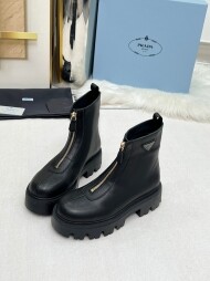 프라다 PRADA 클래식 심플 삼각로고 지퍼 부츠