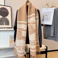 버버리 BURBERRY 로고 자카드 모던 빈티지 캐주얼 스카프
