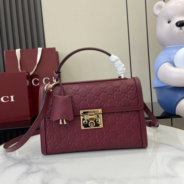위핑,구찌 GUCCI Padlock 모던 GG 프린팅 엠보 토트백