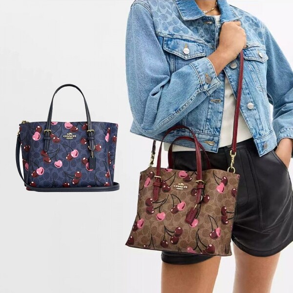 위핑,코치 여성 체리 프린트 몰리 25 토트백 크로스백 CZ772 IMDEI