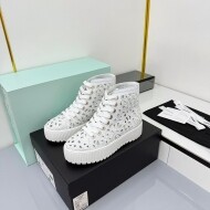 샤넬 CHANEL 펀칭 하이탑 스니커즈 끈 여성 부츠