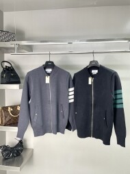 톰브라운 캐시미어 사선 집업