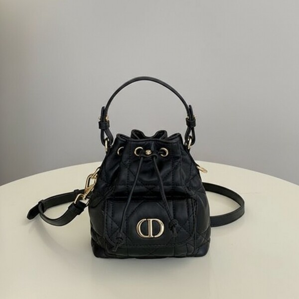 위핑,디올 카로 나노 버킷백 블랙