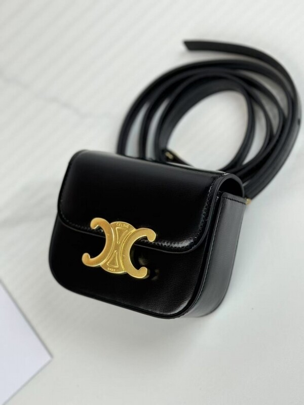 위핑,셀린느 클로드 크로스백 미니 - 샤이니 카프스킨