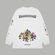 크롬하츠 Chrome Hearts 십자가 로고 순면 패션 커플 긴팔 티